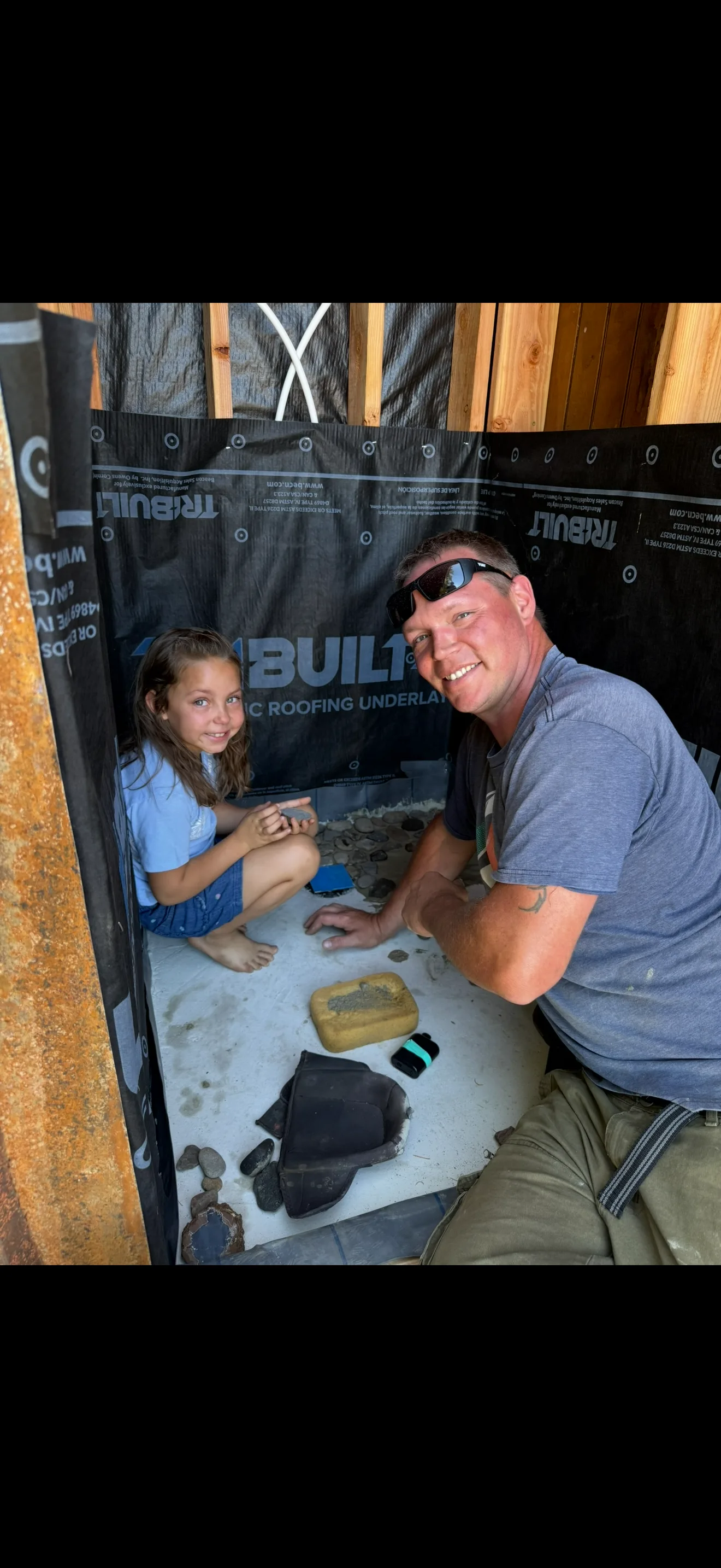 Ben Parker, owner of Legacy Masonry & Construction LLC, teaching masonry