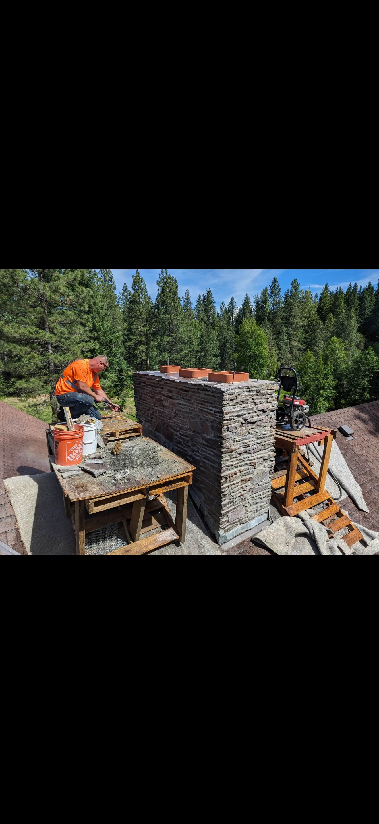 Stone Chimney Restoration