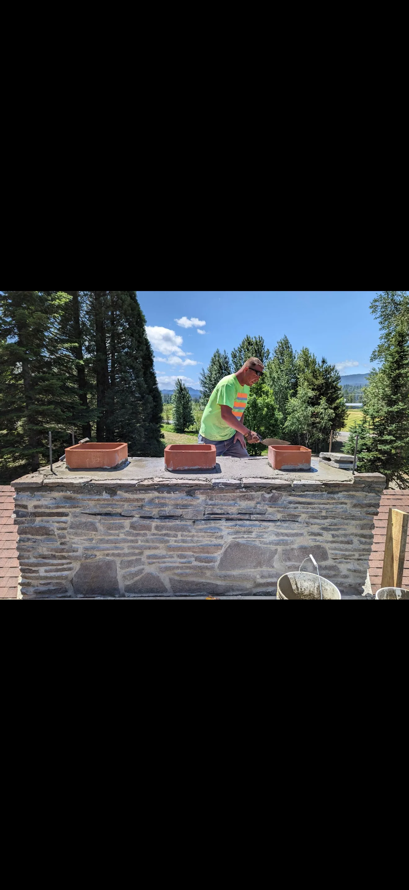 Natural Stone Chimney